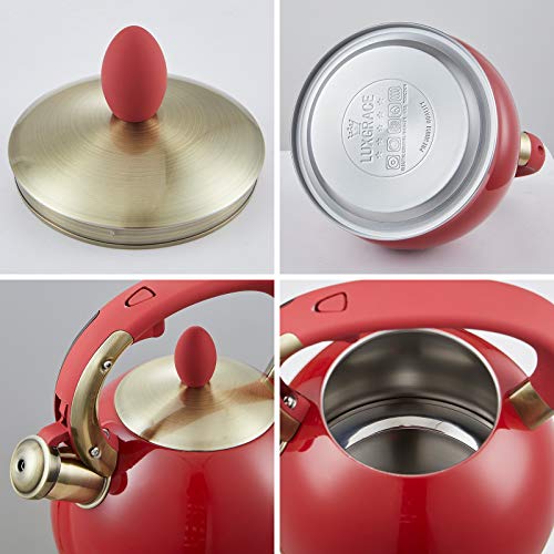 Tea Kettle 2.8 Quart Tea Kettles Stovetop Whistling Teapot Stainless Steel Tea Pots for Stove Top Whistle Tea Pot