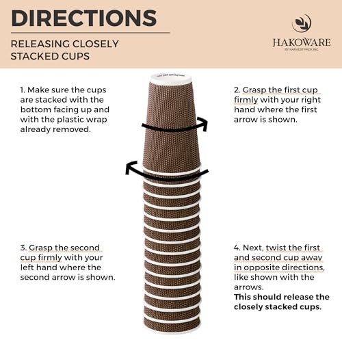 12 oz Disposable Paper Coffee Cups with Lids Insulated Double (100 Count)