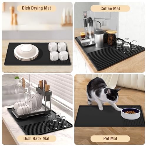 Silicone Coffee Mat with Raised Edges