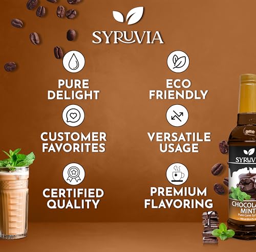 Coffee Syrup Chocolate Mint Flavored Syrup for Drinks (25.4 Fl Oz)