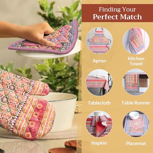 100% Cotton Oven Mitt & Pot Holder Set (2 Count)