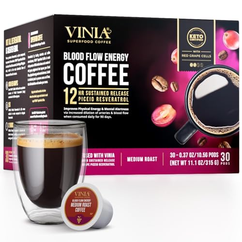 Blood Flow Medium Dark Roast Coffee Pods (30 Count)