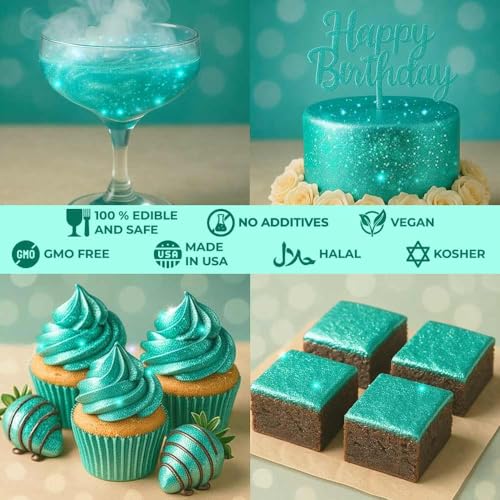 Bulk 20g Light Blue Edible Glitter for Drinks