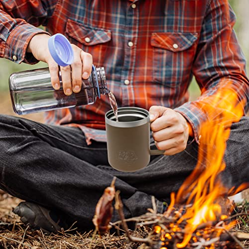 12 oz Insulated Coffee Mug with Handle & Lid