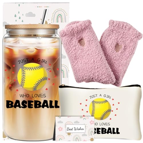 Funny Baseball Birthday Gifts Set for Women Girls Baseball Coach Player