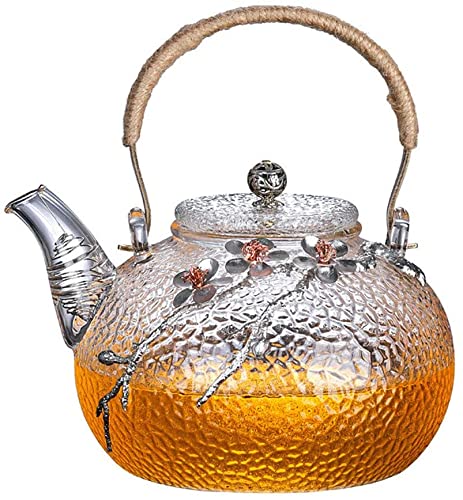 Japanese Style hammered glass exquisite 900ml tea pot