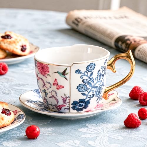 Tea Cups and Saucers Set of 2 (2 Count)