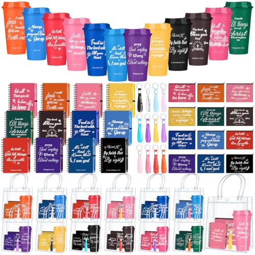 12 Sets Christian Gifts Bulk for Women Inspirational Bible Verse Favors (72 Count)