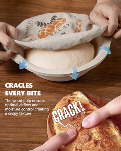 Wood Pulp Banneton Bread Proofing Baskets Set of 2