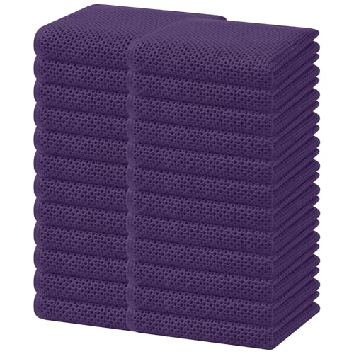 100% Cotton Waffle Weave Kitchen Dish Towels 24 (24 Count)
