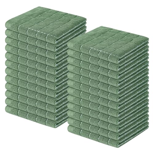 100% Cotton Terry Kitchen Dish Cloths (24 Count)