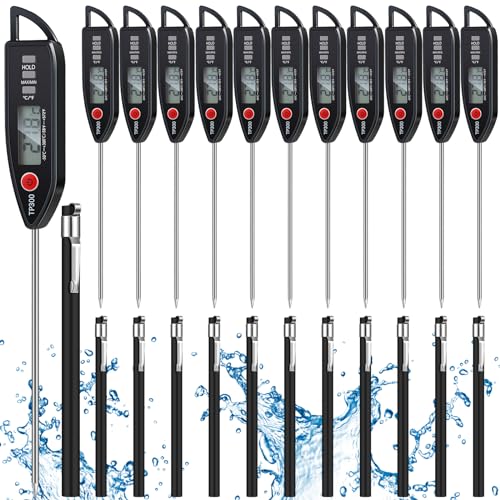 12 Set Digital Food Thermometer Long Probe Instant (12 Count)