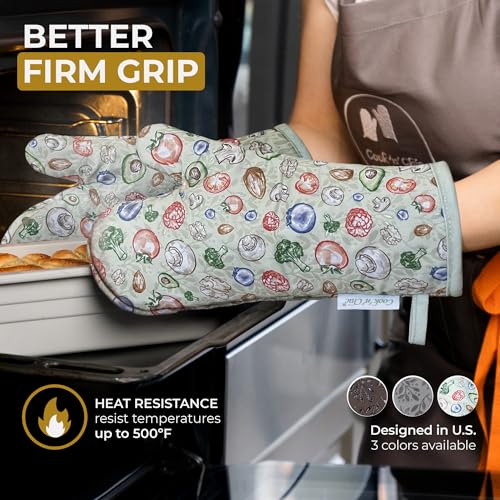 Premium Heat Resistant Oven Mitts (2 Count)