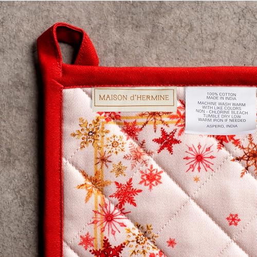 100% Cotton Oven Mitt & Pot Holder Set