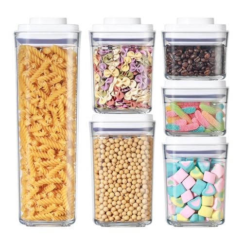Food Airtight Containers storage with Lids 6 Pack One Button Open (63.4931 Ounce)