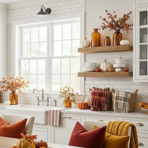 Reclaimed Wood Floating Wall Shelf (2 Count)