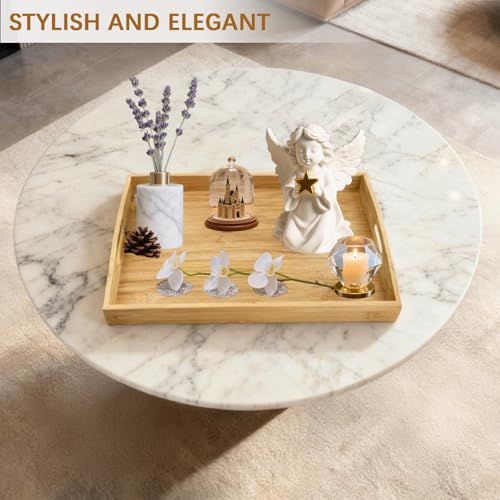 Bamboo Serving Tray with Handles (3 Count)