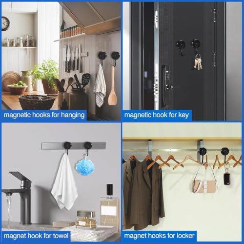 Magnetic Hooks Magnet Hook for Cruise Cabins Fridge 120LBS 8 Pack (50 Count)