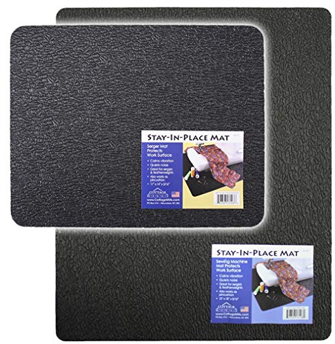 Stay-in-Place Machine Mats - 2 Pieces - 11" x 14" & 15" x 18" - Made in USA