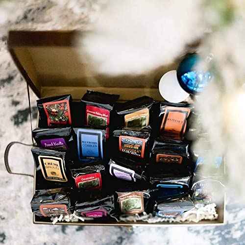 Coffee Trunk of Samplers, 20(1.75oz) Sample Bags, Light-Medium Roast, Gourmet Coffee Gift