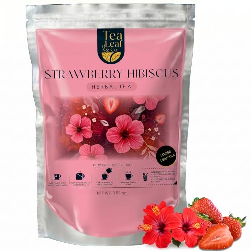 Strawberry Hibiscus Herbal Tea Loose Leaf 100gm (3.53 Ounce)