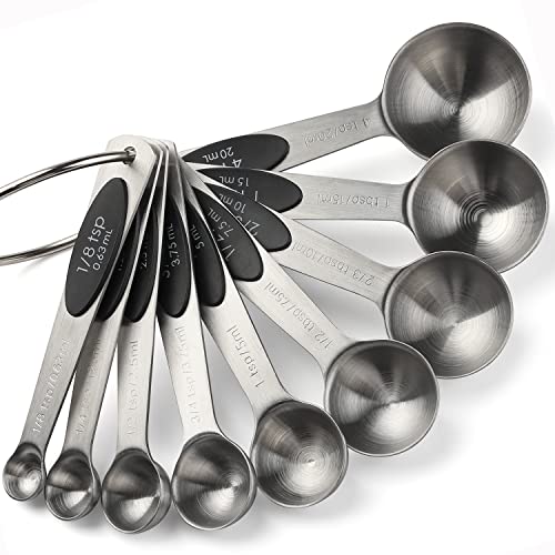 Magnetic Measuring Spoons Set of 9 Stainless Steel Measuring Spoons