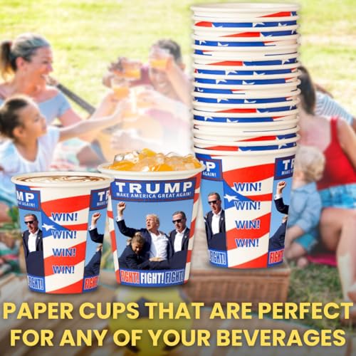 Trump Design Disposable Paper Coffee Cups (50 Count)