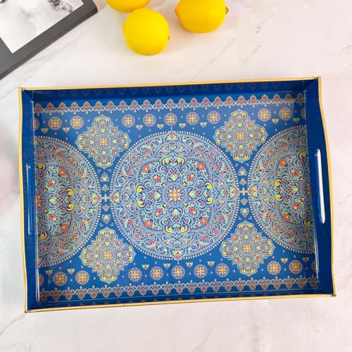 Boho Blue Decorative Tray