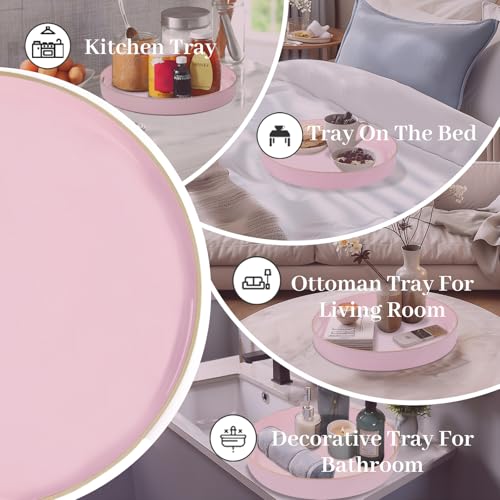 13" Pink Decorative Tray