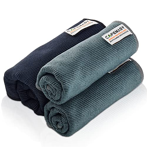 Barista Cleaning Towel with Hook Set Pack of 3pcs Soft Barista Mirco Fiber Cloth for Cleaning Espresso Coffee Machine Steam Wand and Coffee Bar Counter