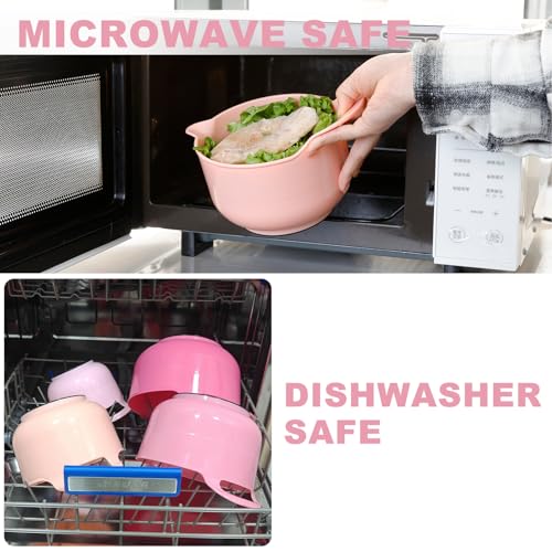 4 Pack Nesting Mixing Bowl with Pour Spout and Handle