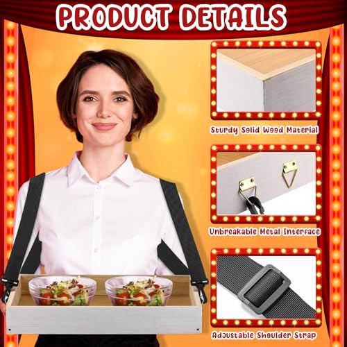 2 Pcs Movie Night Snack Trays with Straps (2 Count)