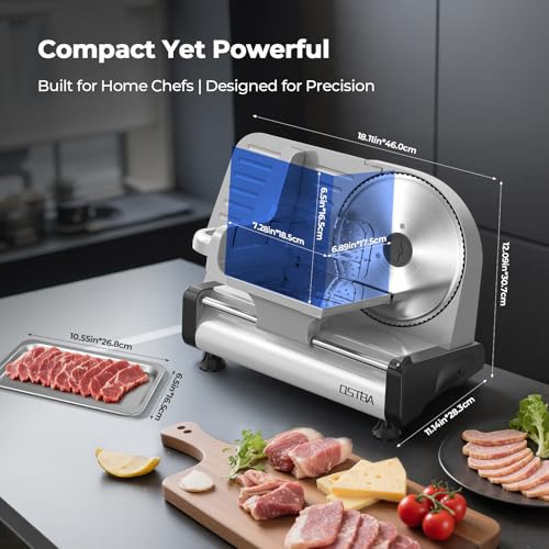 Meat Slicer Two 8.7” Stainless Steel Blades