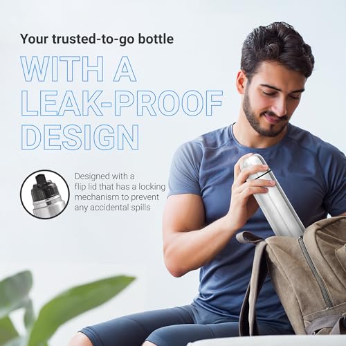 Flask 34 oz Insulated Water Bottle with Cover