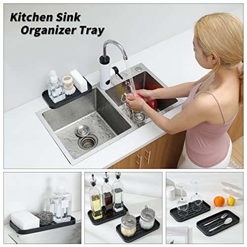 Silicone Kitchen Sink Organizer Tray for Multiple Usage