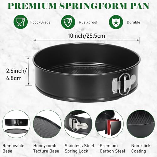 10 Inch Springform Pan with 50 Pcs Parchment Paper Cheesecake Baking Mold