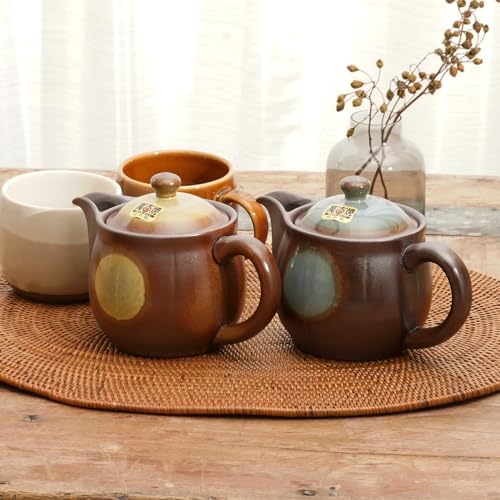 Japanese Banko Ware Teapot with Removable Stainless Steel Strainer