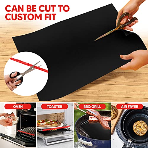 Oven Liners for Bottom of Oven Bundled with Range Rack Shield