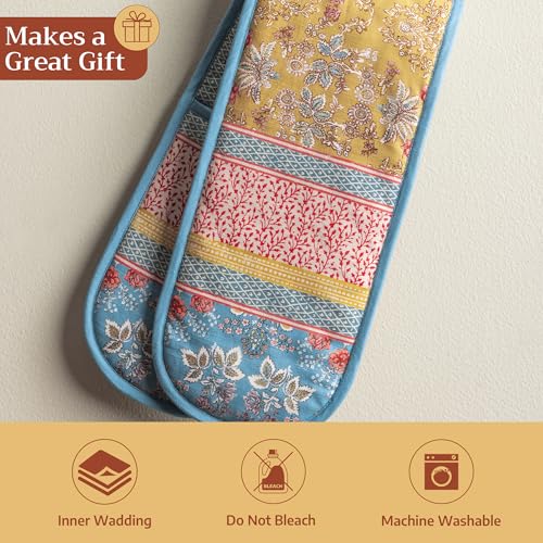 Double Oven Mitts 100% Cotton Double Oven Glove