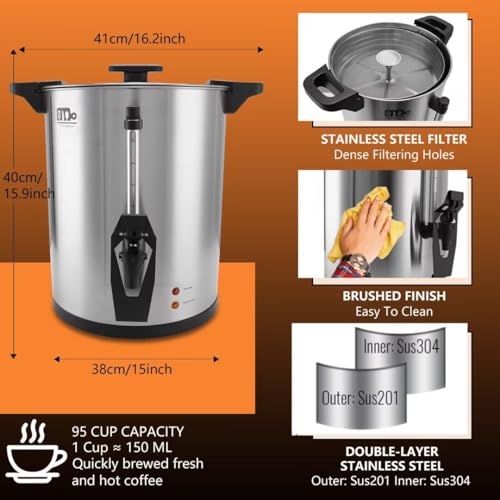 95 Cup 16L 4.23Gallon Commercial Coffee Urn