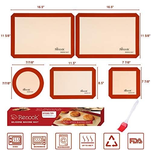 Silicone Baking Mat Set of 5 (5 Sq Ft)