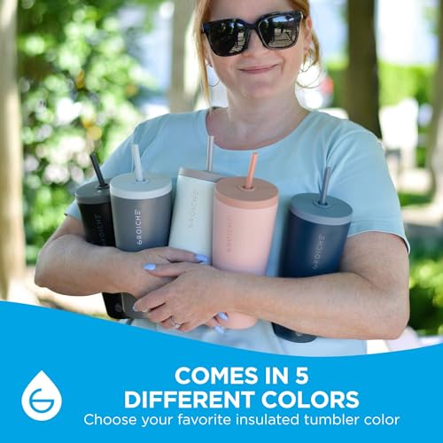 Jasper Insulated Stainless Steel Tumbler with Straw