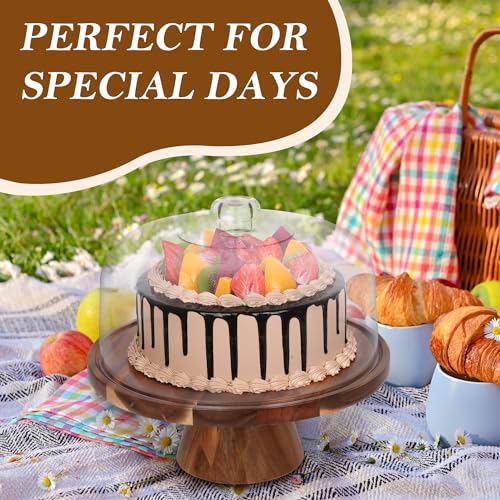 Cake Stand with Clear Acrylic Dome Lid