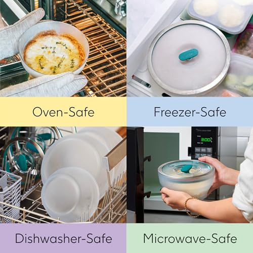 8 Cup Microwave Cookware Glass Container with Lid