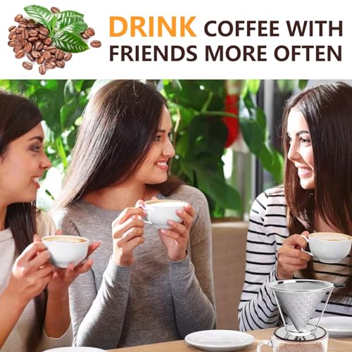 Pour Over Coffee Dripper Reusable Stainless 1
