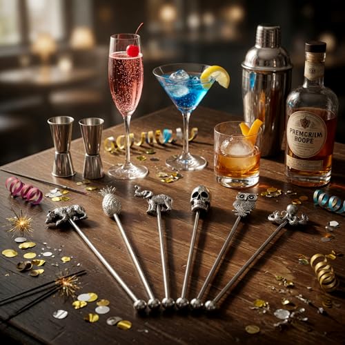 6 Pcs 7.5 Inch Metal Stir Sticks