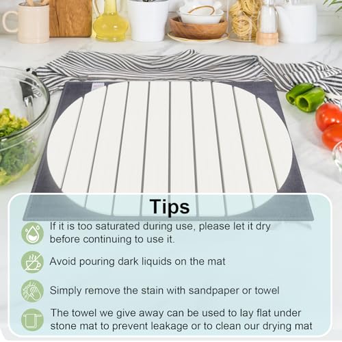Stone Dish Drying Mat for Kitchen Counter