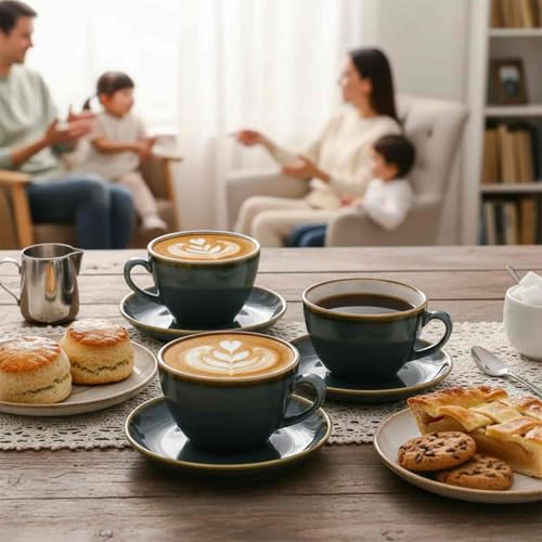 Ceramic Cappuccino Cup Set of 4 (7.8 Count)