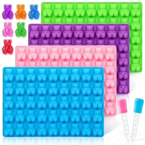 4 Pack Large Gummy Bear Molds Candy Molds
