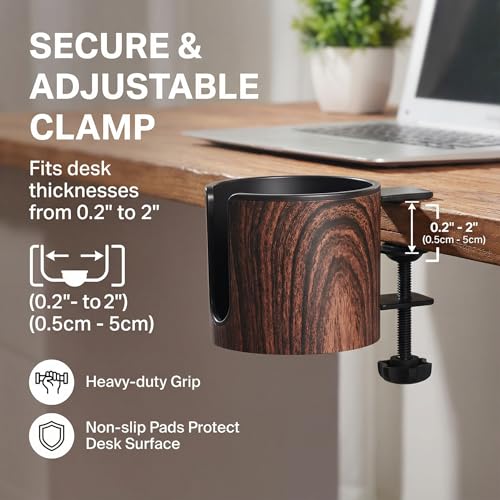 Luxury 2pcs Desk Cup Holder (2 Count)